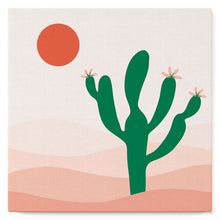 Load image into Gallery viewer, Mini Paint by numbers Cactus in the Pink Desert 20x20cm already framed