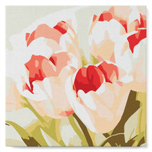 Load image into Gallery viewer, Mini Paint by numbers Blooming Tulips 20x20cm already framed