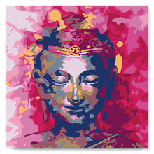 Load image into Gallery viewer, Mini Paint by numbers Painted Buddha 20x20cm already framed