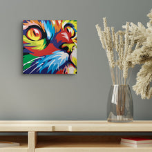 Load image into Gallery viewer, Mini Paint by numbers Feline Pop Art 20x20cm already framed