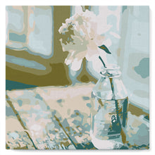 Load image into Gallery viewer, Mini Paint by numbers White Flower 20x20cm already framed