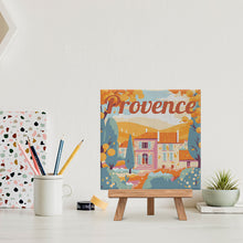 Load image into Gallery viewer, Mini Paint by numbers Travel Poster Provence Autumn 20x20cm already framed