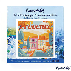 Mini Paint by numbers Travel Poster Provence Autumn 20x20cm already framed