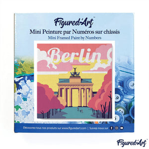 Mini Paint by numbers Travel Poster Berlin 20x20cm already framed