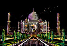Load image into Gallery viewer, Scratch Painting - Taj Mahal mausoleum in India