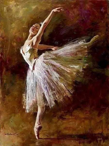 paint by numbers | A Ballerina wearing Ballerina Shoes | advanced dance | FiguredArt