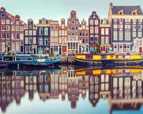 paint by numbers | Amsterdam Canal | advanced cities | FiguredArt