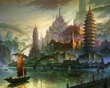 Load image into Gallery viewer, paint by numbers | Ancient city in Asia | advanced cities | FiguredArt