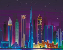Load image into Gallery viewer, paint by numbers | Asian City by Night | cities easy | FiguredArt