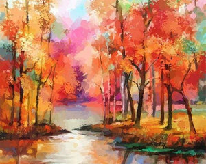 paint by numbers | Autumn colors | forest intermediate landscapes new arrivals | FiguredArt