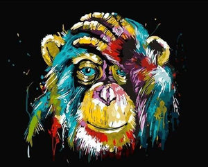 paint by numbers | Baboon Pop Art | animals intermediate Pop Art | FiguredArt