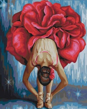 Load image into Gallery viewer, paint by numbers | Ballerina Flower Shaped | dance easy flowers | FiguredArt