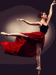 paint by numbers | Ballerina with Sansha Pointe Shoes | dance intermediate new arrivals | FiguredArt