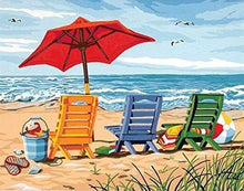 Load image into Gallery viewer, paint by numbers | Beach Chairs | easy landscapes | FiguredArt