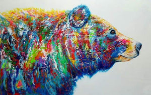 paint by numbers | Bear Multicolor | advanced animals bears Pop Art | FiguredArt
