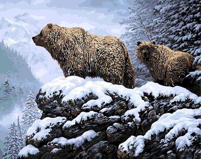 paint by numbers | Bears | advanced animals bears new arrivals | FiguredArt