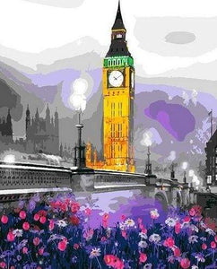 paint by numbers | Big Ben Garden | cities intermediate | FiguredArt