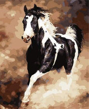 Load image into Gallery viewer, paint by numbers | Big Horse Black and White | animals easy horses new arrivals | FiguredArt