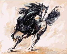 Load image into Gallery viewer, paint by numbers | Black Horse | animals horses intermediate | FiguredArt