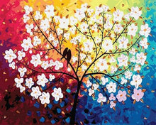 Load image into Gallery viewer, paint by numbers | Blooming Tree and Birds in Spring | flowers intermediate | FiguredArt