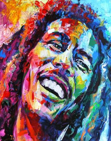 paint by numbers | Bob Marley Watercolor | advanced Pop Art portrait | FiguredArt