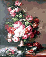 Load image into Gallery viewer, paint by numbers | Bouquet of Flowers on the table | flowers intermediate new arrivals | FiguredArt