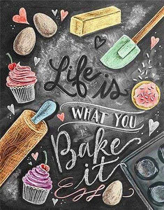 Diamond Painting - Bake it 40x50cm canvas already framed