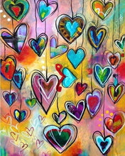 Load image into Gallery viewer, Diamond Painting - Hearts 40x50cm canvas already framed