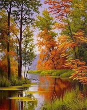 Load image into Gallery viewer, Diamond Painting - Lake in Autumn 40x50cm canvas already framed