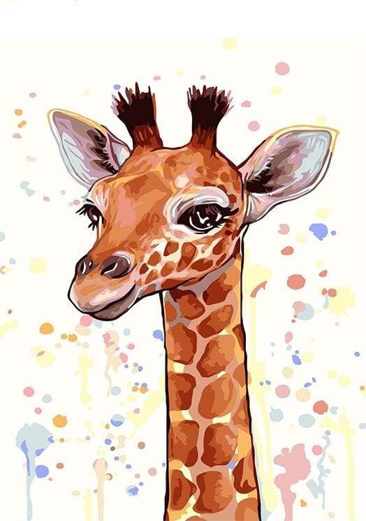 paint by numbers | Brown Giraffe | animals easy giraffes | FiguredArt