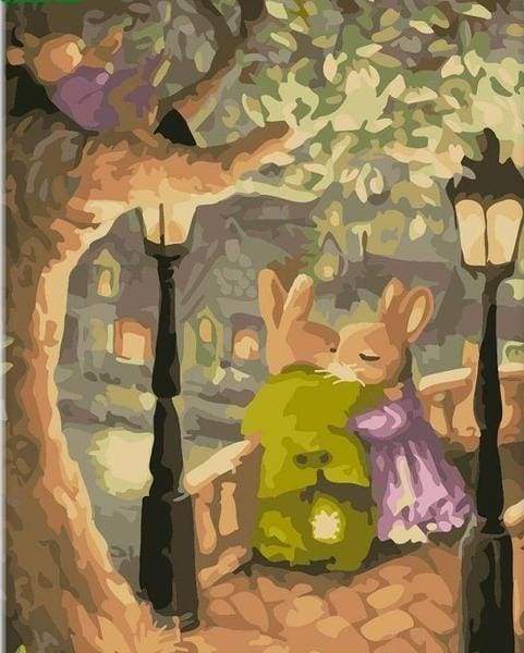 paint by numbers | Bunny Couple | animals easy trees | FiguredArt