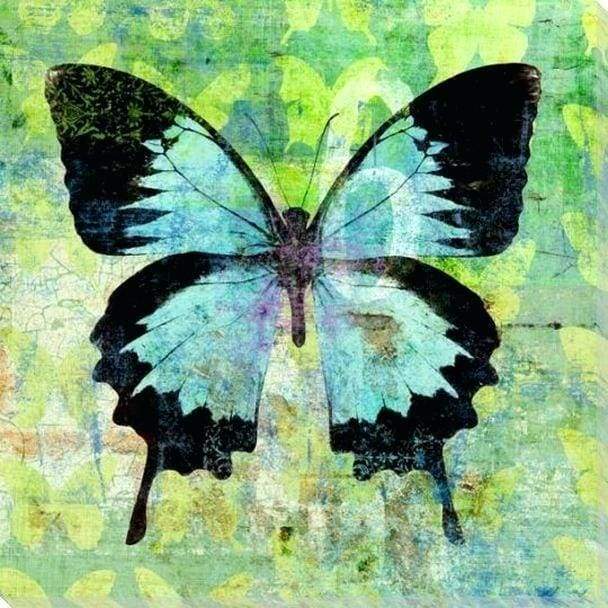 paint by numbers | Butterfly Green and Black | advanced animals butterflies new arrivals | FiguredArt