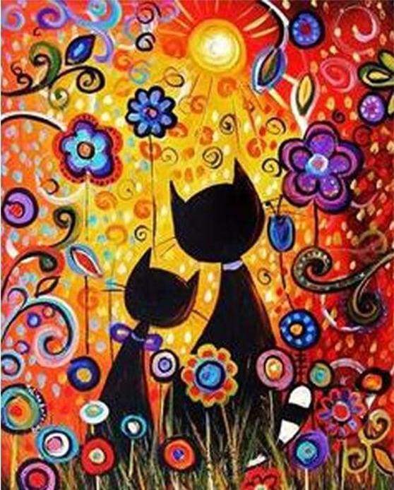 paint by numbers | Cartoon cats | animals cats easy | FiguredArt