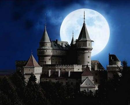 paint by numbers | Castle and Full Moon | advanced castles new arrivals | FiguredArt
