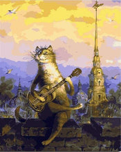 Load image into Gallery viewer, paint by numbers | Cat playing Guitar | animals cats easy | FiguredArt