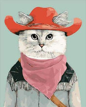 Load image into Gallery viewer, paint by numbers | Cat with Red Hat | animals cats easy new arrivals | FiguredArt