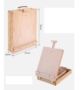 Wooden Desktop Easel and Storage Case for Paint by Numbers
