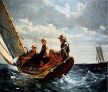 Load image into Gallery viewer, paint by numbers | Children on a Sailboat | advanced ships and boats | FiguredArt