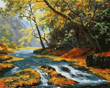 Load image into Gallery viewer, paint by numbers | Clear River in the Forest | advanced landscapes | FiguredArt