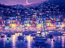 Load image into Gallery viewer, paint by numbers | Coastal city at Night | advanced cities | FiguredArt