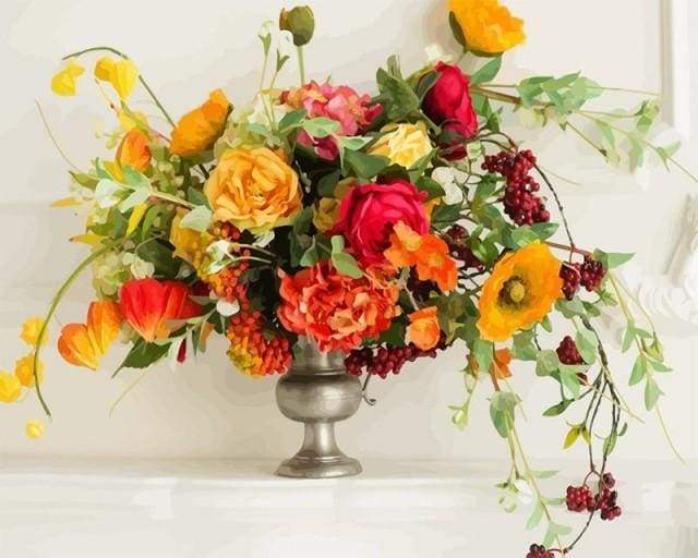 paint by numbers | Colorful Flowers | easy flowers | FiguredArt