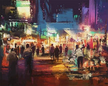 Load image into Gallery viewer, paint by numbers | Commercial Streets in The City | advanced cities | FiguredArt