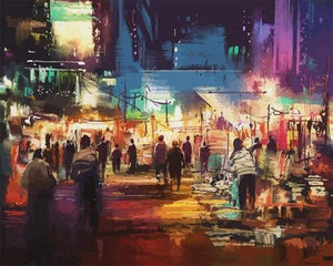 paint by numbers | Commercial Streets in The City | advanced cities | FiguredArt