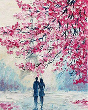 Load image into Gallery viewer, paint by numbers | Couple in Spring | advanced landscapes new arrivals | FiguredArt