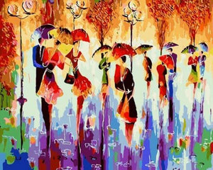 paint by numbers | Dancers in the Rain | abstract advanced | FiguredArt