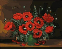Load image into Gallery viewer, paint by numbers | Dark Red Flowers | flowers intermediate | FiguredArt
