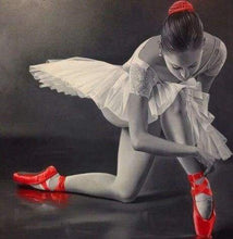 Load image into Gallery viewer, Diamond Painting | Diamond Painting - Ballerina and Red Pointe Shoes | dance Diamond Painting Dance | FiguredArt