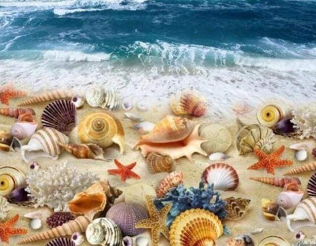 Diamond Painting | Diamond Painting - Beach and Shellfish | animals Diamond Painting Animals Diamond Painting Landscapes landscapes |