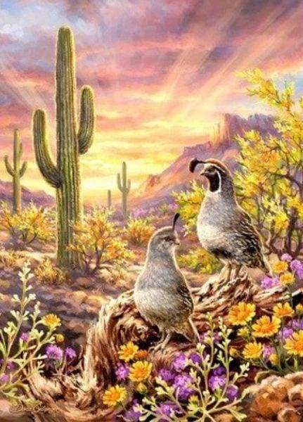 Diamond Painting | Diamond Painting - Cactus and Animals | animals Diamond Painting Animals | FiguredArt