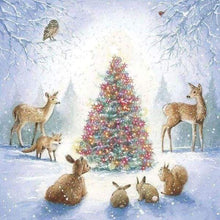 Load image into Gallery viewer, Diamond Painting | Diamond Painting - Christmas Tree and Animals | animals christmas Diamond Painting Animals | FiguredArt